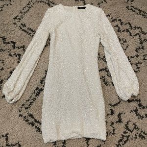 White sequin dress